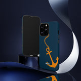 Orange Chained Anchor-Phone Case-Printify-Movvy