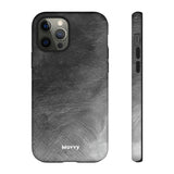 Grayscale Brushstrokes-Phone Case-Printify-iPhone 12 Pro-Matte-Movvy