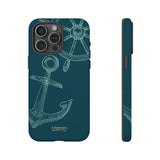 Wheel and Anchor-Phone Case-Printify-iPhone 15 Pro Max-Matte-Movvy