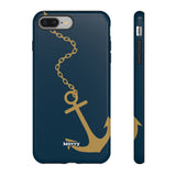Gold Chained Anchor-Phone Case-Printify-iPhone 8 Plus-Glossy-Movvy