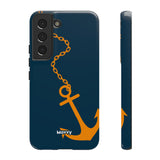 Orange Chained Anchor-Phone Case-Printify-Samsung Galaxy S22-Glossy-Movvy