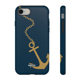 Gold Chained Anchor-Phone Case-Printify-iPhone 8-Matte-Movvy