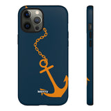 Orange Chained Anchor-Phone Case-Printify-iPhone 12 Pro Max-Matte-Movvy