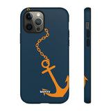 Orange Chained Anchor-Phone Case-Printify-iPhone 12 Pro-Matte-Movvy