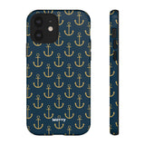 Gold Anchors-Phone Case-Printify-iPhone 12-Glossy-Movvy