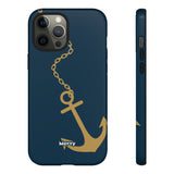 Gold Chained Anchor-Phone Case-Printify-iPhone 12 Pro Max-Glossy-Movvy