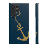 Gold Chained Anchor-Phone Case-Printify-Samsung Galaxy S22 Ultra-Matte-Movvy