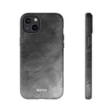Grayscale Brushstrokes-Phone Case-Printify-iPhone 14 Plus-Matte-Movvy