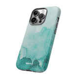 Aquamarine Watercolor-Phone Case-Printify-Movvy