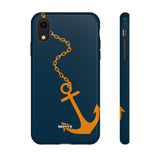 Orange Chained Anchor-Phone Case-Printify-iPhone XR-Glossy-Movvy