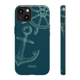 Wheel and Anchor-Phone Case-Printify-iPhone 13-Glossy-Movvy