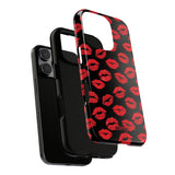 Red Lips (Black)-Phone Case-Printify-Movvy