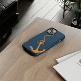 Orange Chained Anchor-Phone Case-Printify-Movvy