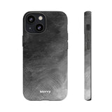 Grayscale Brushstrokes-Phone Case-Printify-iPhone 13 Mini-Matte-Movvy