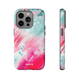 Aquaberry Brushstrokes-Phone Case-Printify-iPhone 14 Pro-Matte-Movvy