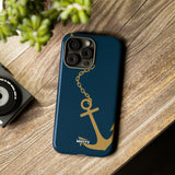 Gold Chained Anchor-Phone Case-Printify-Movvy
