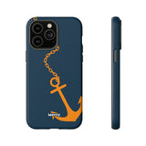 Orange Chained Anchor-Phone Case-Printify-iPhone 14 Pro Max-Matte-Movvy