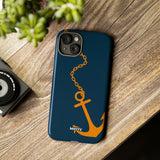 Orange Chained Anchor-Phone Case-Printify-Movvy