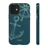 Wheel and Anchor-Phone Case-Printify-iPhone 12-Glossy-Movvy