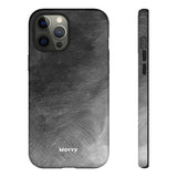 Grayscale Brushstrokes-Phone Case-Printify-iPhone 12 Pro Max-Glossy-Movvy