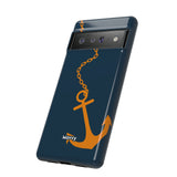 Orange Chained Anchor-Phone Case-Printify-Movvy