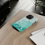 Aquamarine Watercolor-Phone Case-Printify-Movvy