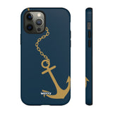 Gold Chained Anchor-Phone Case-Printify-iPhone 12 Pro-Glossy-Movvy