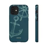 Wheel and Anchor-Phone Case-Printify-iPhone 12 Mini-Glossy-Movvy