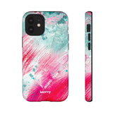 Aquaberry Brushstrokes-Phone Case-Printify-iPhone 12 Mini-Matte-Movvy