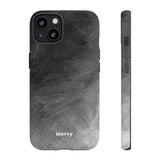 Grayscale Brushstrokes-Phone Case-Printify-iPhone 13-Matte-Movvy