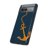 Orange Chained Anchor-Phone Case-Printify-Movvy