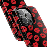 Red Lips (Black)-Phone Case-Printify-Movvy