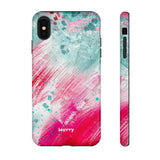 Aquaberry Brushstrokes-Phone Case-Printify-iPhone XS MAX-Glossy-Movvy