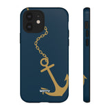 Gold Chained Anchor-Phone Case-Printify-iPhone 12-Glossy-Movvy
