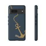 Gold Chained Anchor-Phone Case-Printify-Google Pixel 7-Matte-Movvy