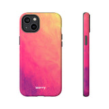 Sunset Brushstrokes-Phone Case-Printify-iPhone 14 Plus-Matte-Movvy