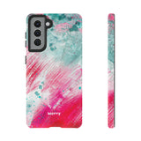 Aquaberry Brushstrokes-Phone Case-Printify-Samsung Galaxy S21-Matte-Movvy