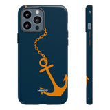 Orange Chained Anchor-Phone Case-Printify-iPhone 13 Pro Max-Glossy-Movvy