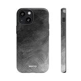 Grayscale Brushstrokes-Phone Case-Printify-iPhone 13 Mini-Glossy-Movvy