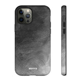 Grayscale Brushstrokes-Phone Case-Printify-iPhone 12 Pro-Glossy-Movvy