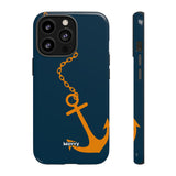 Orange Chained Anchor-Phone Case-Printify-iPhone 13 Pro-Glossy-Movvy