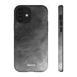 Grayscale Brushstrokes-Phone Case-Printify-iPhone 12-Matte-Movvy