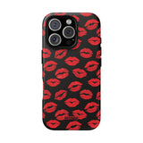 Red Lips (Black)-Phone Case-Printify-iPhone 16 Pro-Matte-Movvy