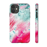 Aquaberry Brushstrokes-Phone Case-Printify-iPhone 11-Glossy-Movvy