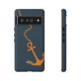 Orange Chained Anchor-Phone Case-Printify-Google Pixel 6 Pro-Matte-Movvy