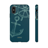 Wheel and Anchor-Phone Case-Printify-iPhone XS-Glossy-Movvy