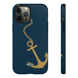 Gold Chained Anchor-Phone Case-Printify-iPhone 12 Pro Max-Matte-Movvy