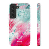 Aquaberry Brushstrokes-Phone Case-Printify-Samsung Galaxy S22-Glossy-Movvy