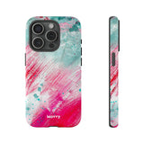 Aquaberry Brushstrokes-Phone Case-Printify-iPhone 15 Pro-Glossy-Movvy