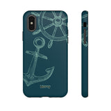 Wheel and Anchor-Phone Case-Printify-iPhone X-Matte-Movvy